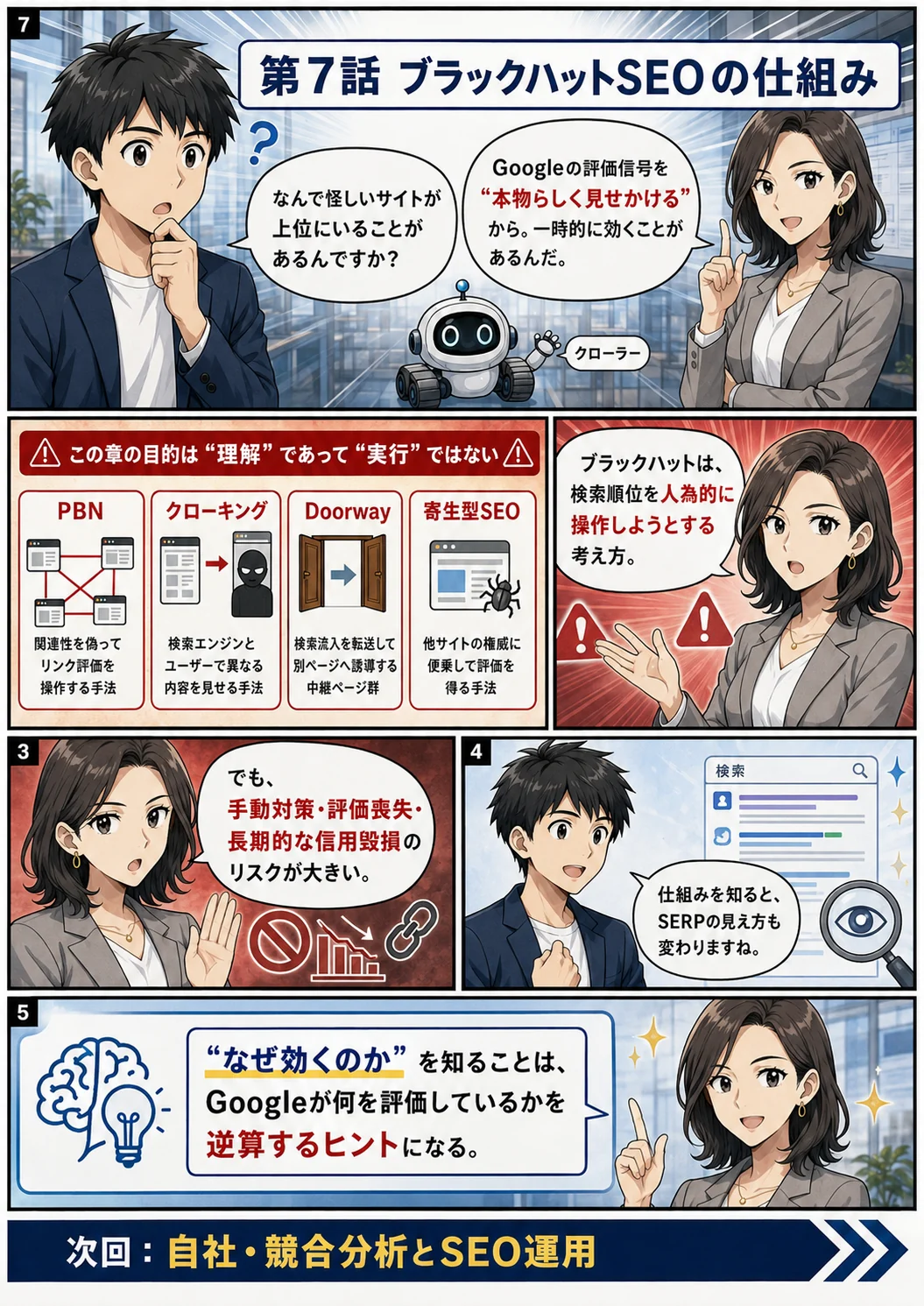 第7話 ブラックハットSEOの仕組み(まんがでわかるSEO完全マニュアル)